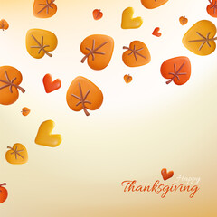 3d Happy Thanksgiving banner.