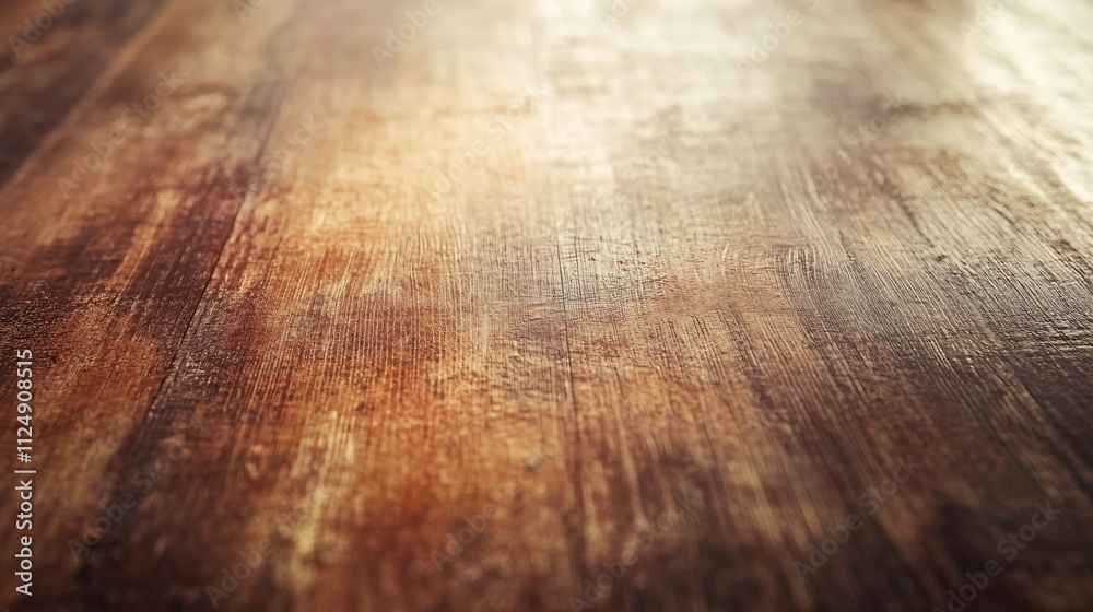 Aufkleber light falling on wooden tabletop creating warm atmosphere
