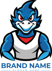 Funny Character Monster Animal Head Vector Mascot Logo Design isolated cartoon logo art animal angry face drawing EPS 10, PNG, SVG, AI