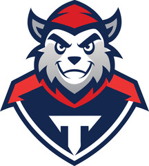 Funny Character Monster Animal Head Vector Mascot Logo Design isolated cartoon logo art animal angry face drawing EPS 10, PNG, SVG, AI