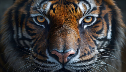 Tiger's muzzle close-up