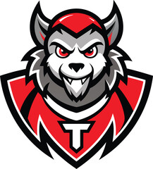 Funny Character Monster Animal Head Vector Mascot Logo Design isolated cartoon logo art animal angry face drawing EPS 10, PNG, SVG, AI