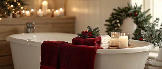 Holiday Cheer in the Bathroom A Cozy Retreat with Subtle Christmas Decorations