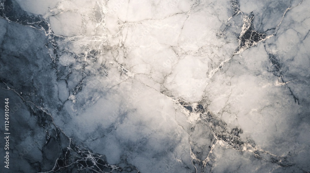 Poster polished marble stone showing natural veins creating unique pattern