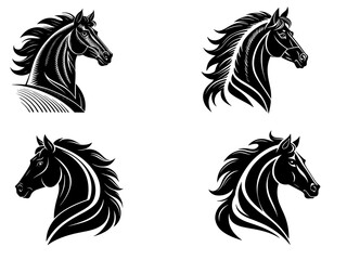 Silhouette Horse Icon vector illustration