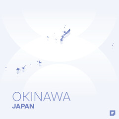 Obraz premium Okinawa vector map, Vector map of Okinawa, editable eps, AI files, Vector illustration of Okinawa vector map