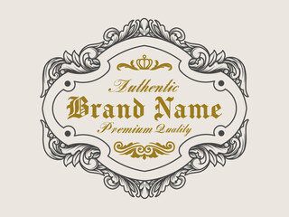 Elegant vintage frames with intricate floral and ornamental details, perfect for adding a classic touch to labels, invitations, and decorative borders in various design projects