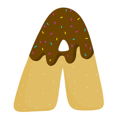 English letters with donut pattern 