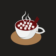  A cup of coffees  vector art illustration