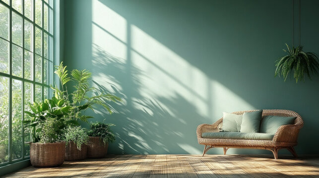 Simple background in a solid light sage green for a calming, natural vibe