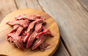 Raw meat on a cutting board
