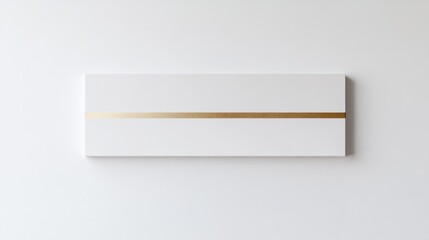 Minimalist artwork featuring a subtle gold accent modern interior wall decor contemporary space eye-level view aesthetic appeal
