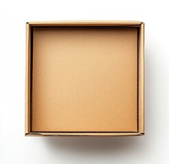 Simple brown cardboard box, isolated on white
