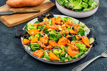 Roasted Vegetable Salad with Nut Butter.
