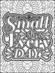 Inspirational Quote Coloring Page for Adults. Motivational Quote Coloring Page.