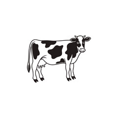 cow vector art and illustration