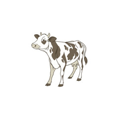 cow vector art and illustration