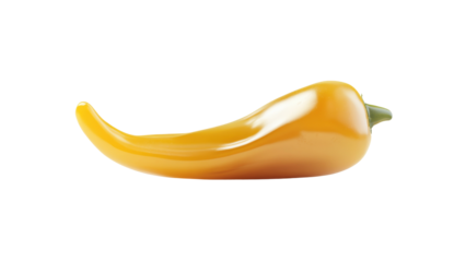 Bell Pepper with smooth, creamy flesh, a realistic, textured pit, showing fresh ripeness and health appeal, isolated on a white background