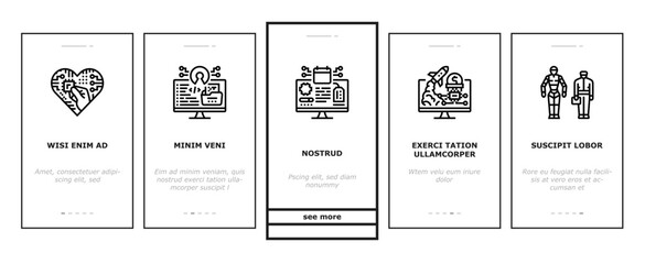 tech enthusiast geek nerd man onboarding mobile vector computer reality, office business, technology work, virtual team, glasses game tech enthusiast geek nerd man illustrations