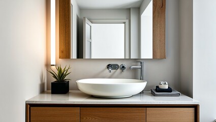 Fototapeta premium Modern wash basin bathroom interior design 