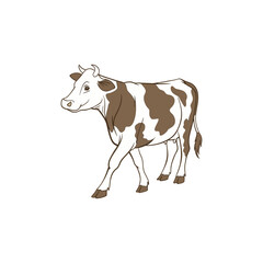 cow vector art and illustration