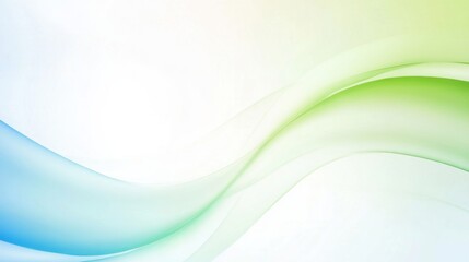 Soft Flowing Waves in Blue and Green Tones for Modern Backgrounds