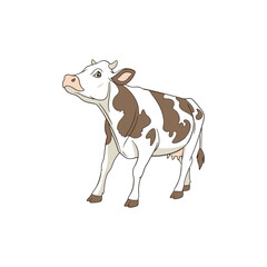 cow vector art and illustration