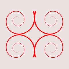 Elegant green swirls on a white background.