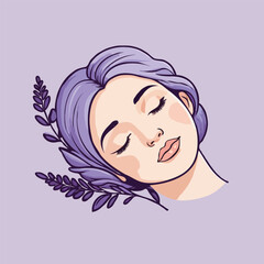 girl with a lavender