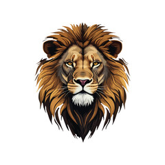 Lion Hesd silhouette vestor art illustration in white background