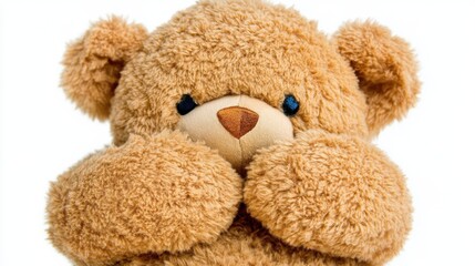 Cozy Hug with Stuffed Toy in Soft Lighting