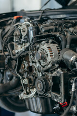 Fototapeta premium Replacing the timing chain in car