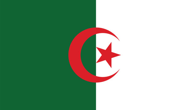 Algeria, Algerian flag, flag of Algeria, national flag of Algeria, flat vector