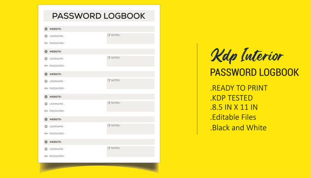 Password logbook KDP interior