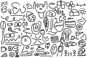 Abstract doodle art pattern wallpaper vector