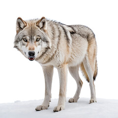 Obraz premium gray wolf isolated on white