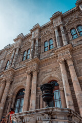 Historic Building Facade with Ottoman Details in Istanbul