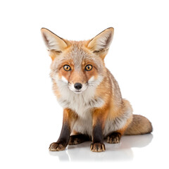 Fototapeta premium corsac fox on white background