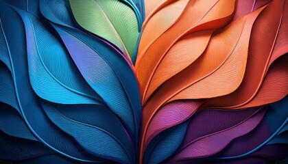 Abstract Colorful Paper Waves 