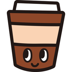 Cute Cartoon Coffee Cup Illustration