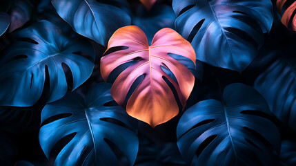 abstract background with leaves