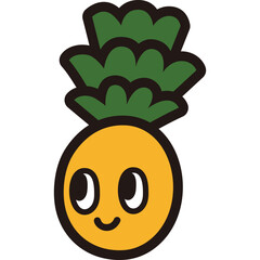Cute Cartoon Pineapple Character