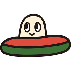 Cute Cartoon Ufo Character Illustration