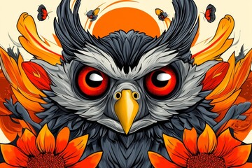 A vintage-style poster of a dwarf animal sanctuary, featuring muted colors, detailed illustrations of tiny creatures, and bold typography