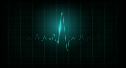 Heart pulse graphic vector image