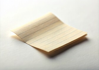 Captivating Tilt-Shift Photography of Note Paper on a White Background for Creative Projects and Stationery Inspiration