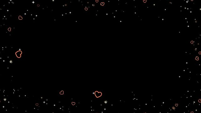 きらきらリングハートのフレーム素材,オレンジ