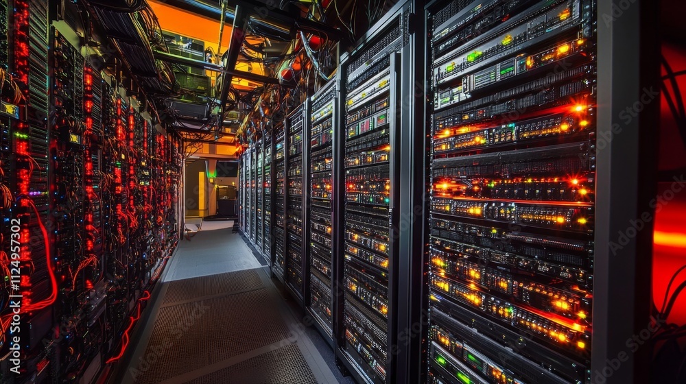Poster data center operations high-tech facility infrastructure management server environment technical ins