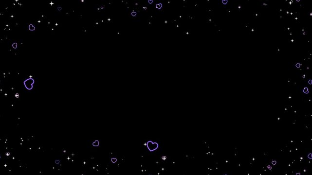 きらきらリングハートのフレーム素材,紫