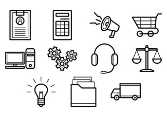 Company / Corporation Icon Set